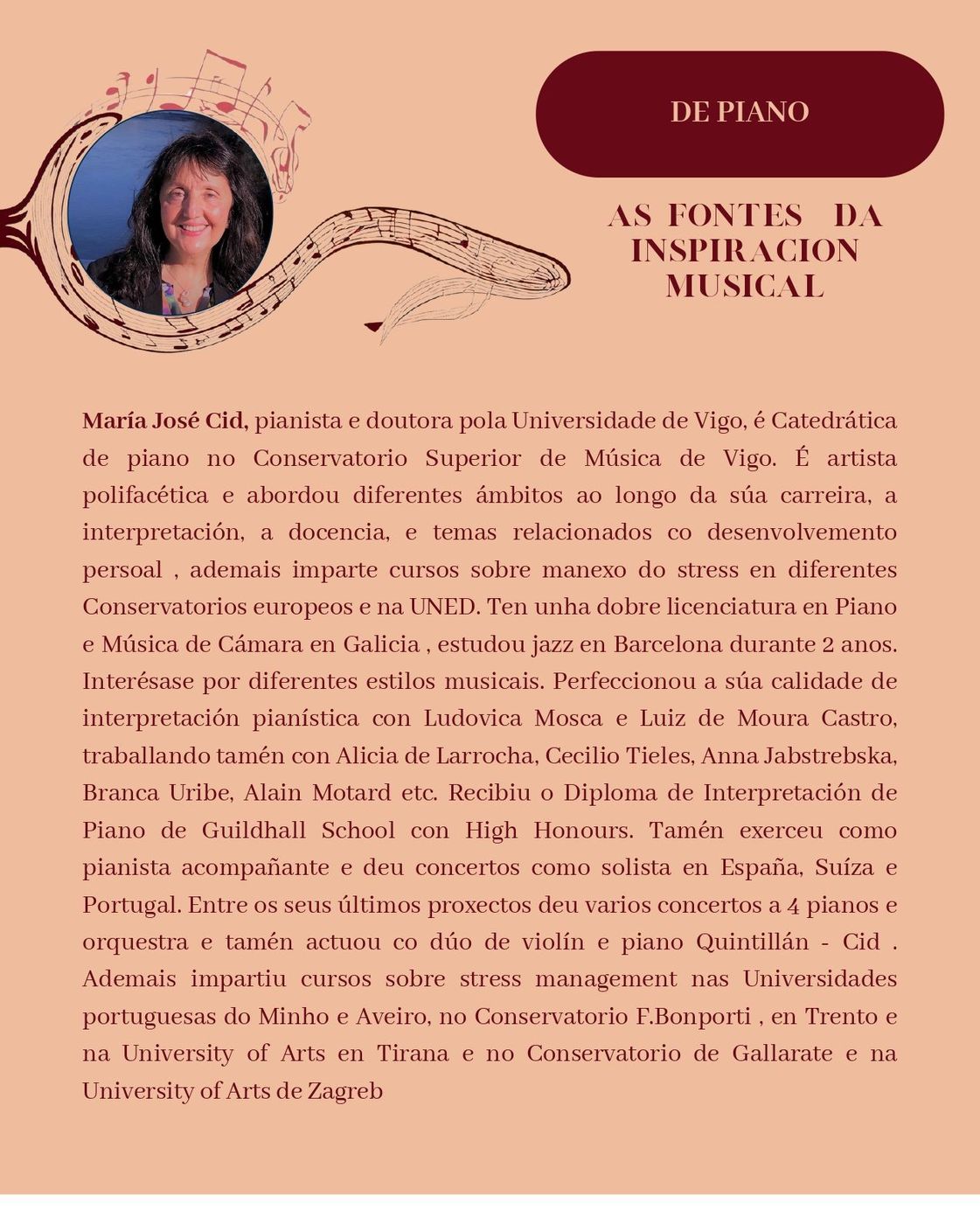 Biografía en cartel, As fontes da inspiración musical