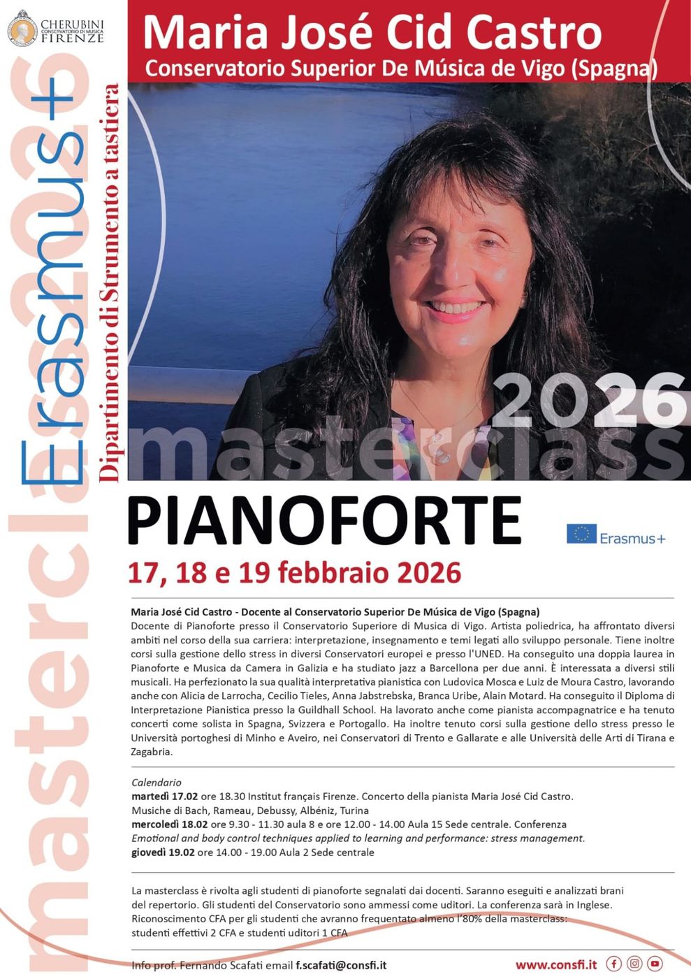 Masterclass de piano, Conservatorio Cherubini, Florencia